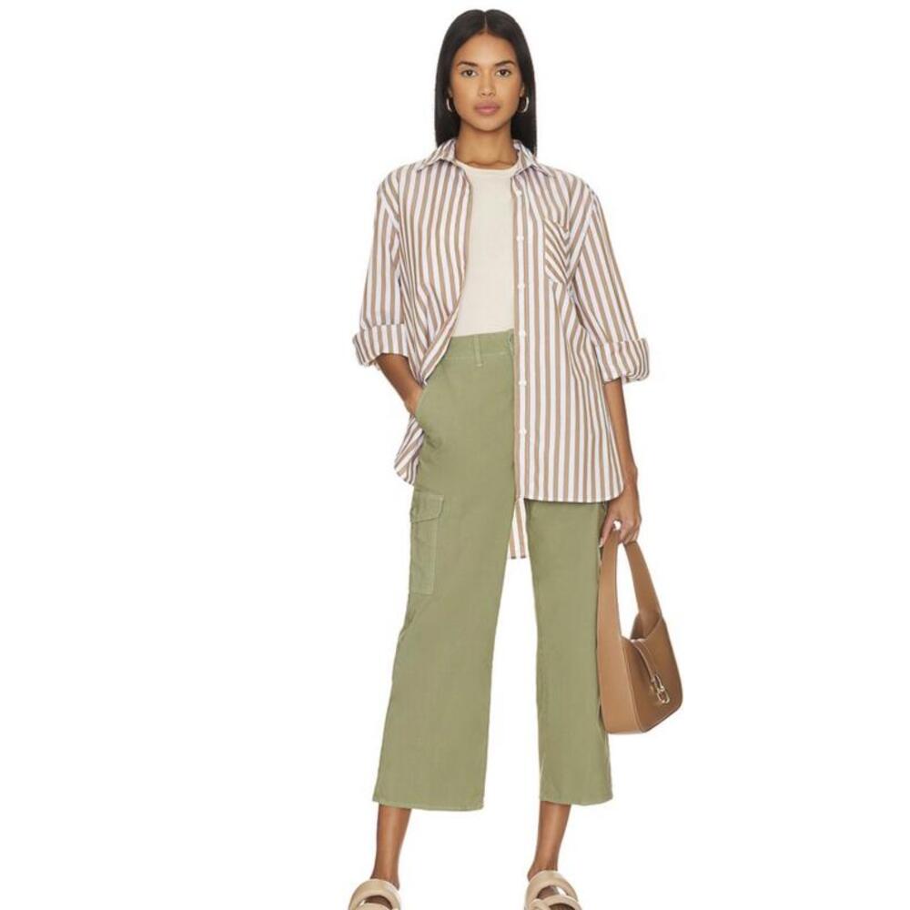 L’AGENCE Zoella Stretch Cotton Cropped Cargo Pant - Size 24